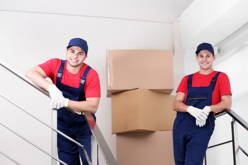 Holloway Removals trucks during office relocation