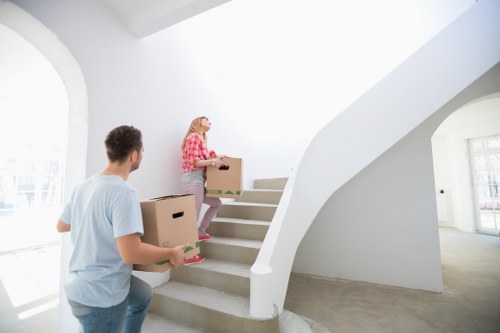 Loading items onto moving truck in Holloway